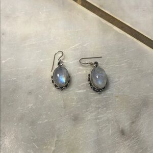 Elegant Silver Moonstone Earrings